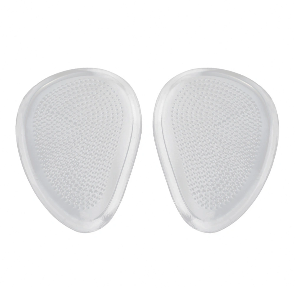 5 Pairs Silicone Half Insoles Clear Forefoot Cushion Metatarsal Pads Foot Cushions for Men Women