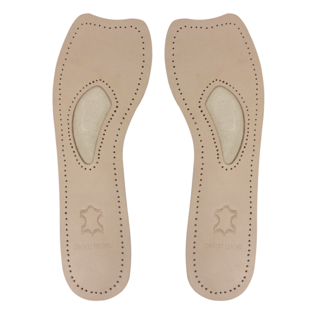 1 Pair of Absorbing Insoles High Heel Insoles Anti-slip Shoe Cushions Latex Shoe Pads for Women Size S(Beige)