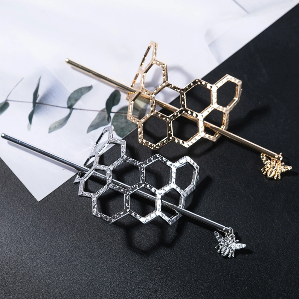 3pcs Hollow Hair Stick Honeycomb Hairpin Bun Hair Stick Girl Hair Accessory