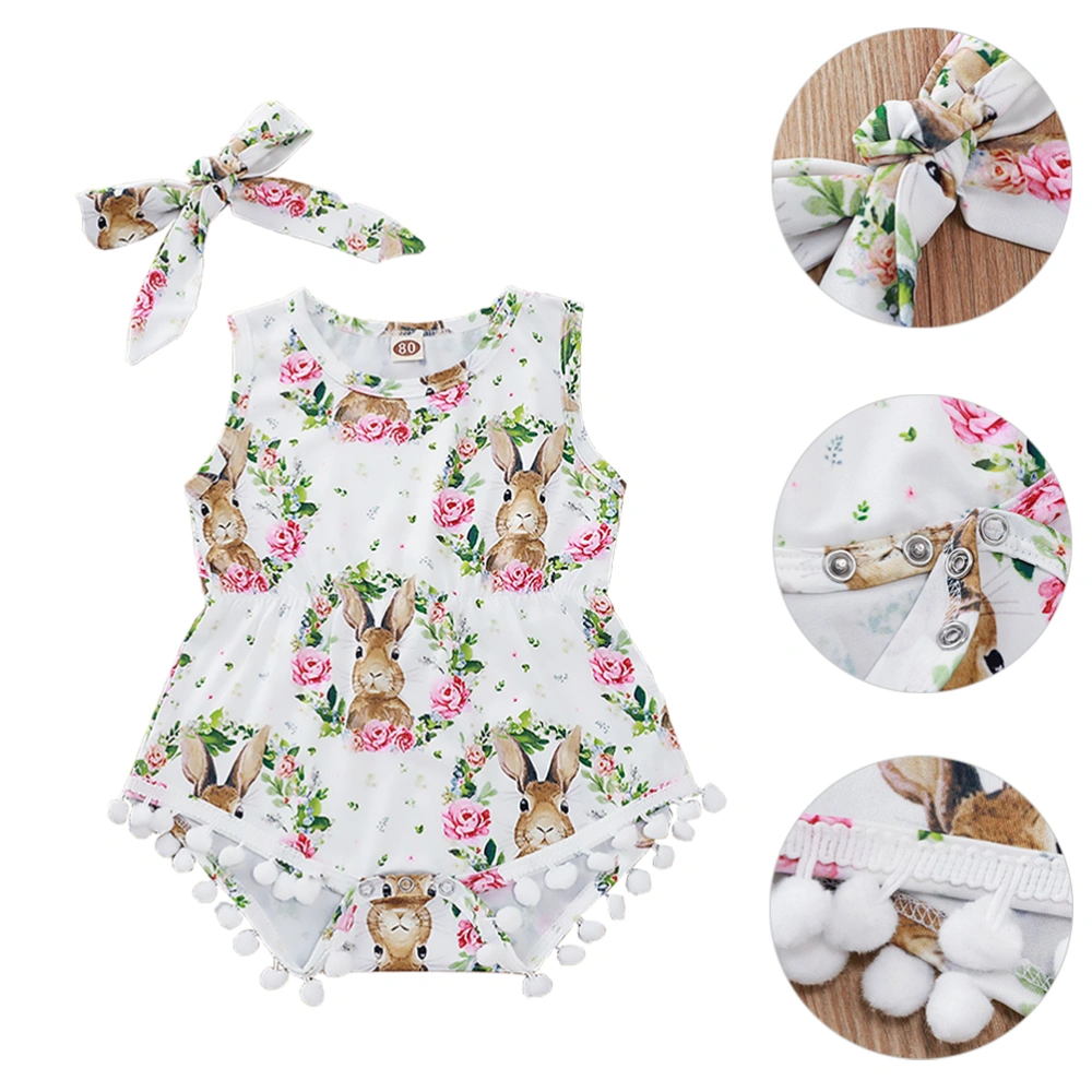 1 Set Lovely Easter Rabbit Jumpsuit Baby Girls Costume Party Cosplay Uniform