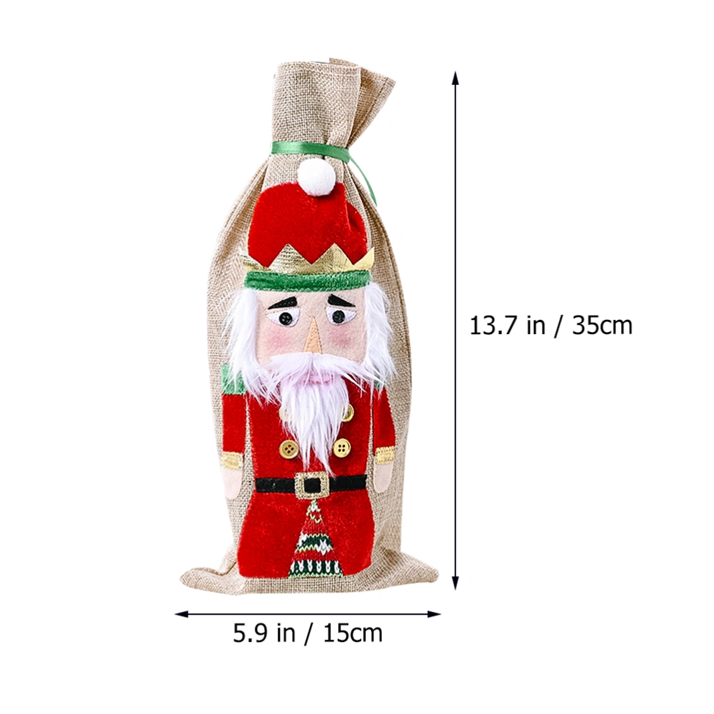 1 Pc Xmas Wine Bottle Cover Reusable Wine Bottle Bag for Home