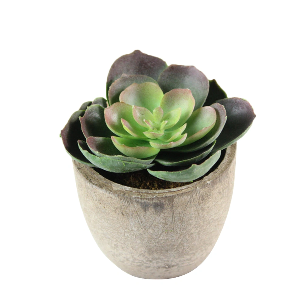 Decorative Faux Succulent Artificial Succulent Fake Simulation Plants with Gray Pots