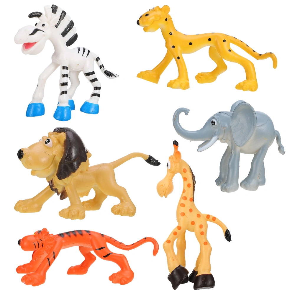 6Pcs Realistic Animal Model Educational Toy Plastic Wild Animal Model for Kids