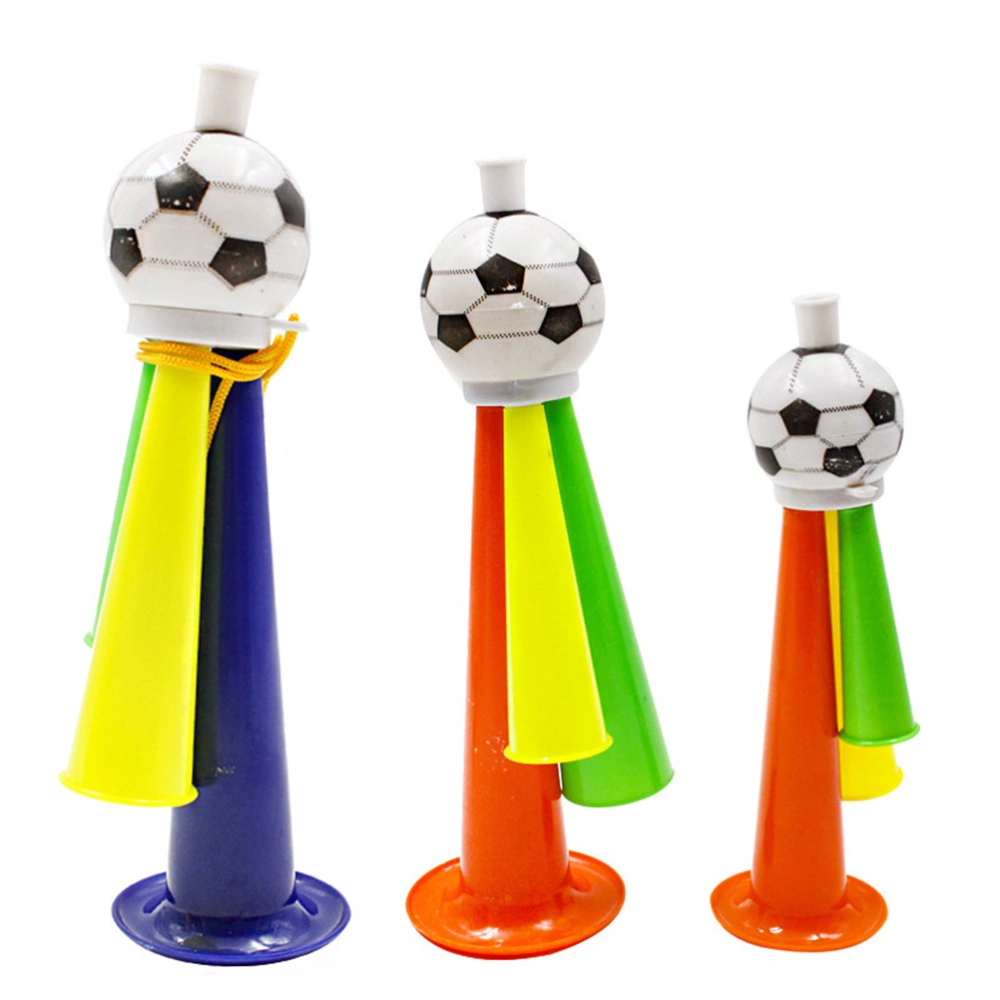 10pcs Football Fans Horn Plastic Trumpet Toys Noise Maker Football Game Speakers Party Favor (Random Color)