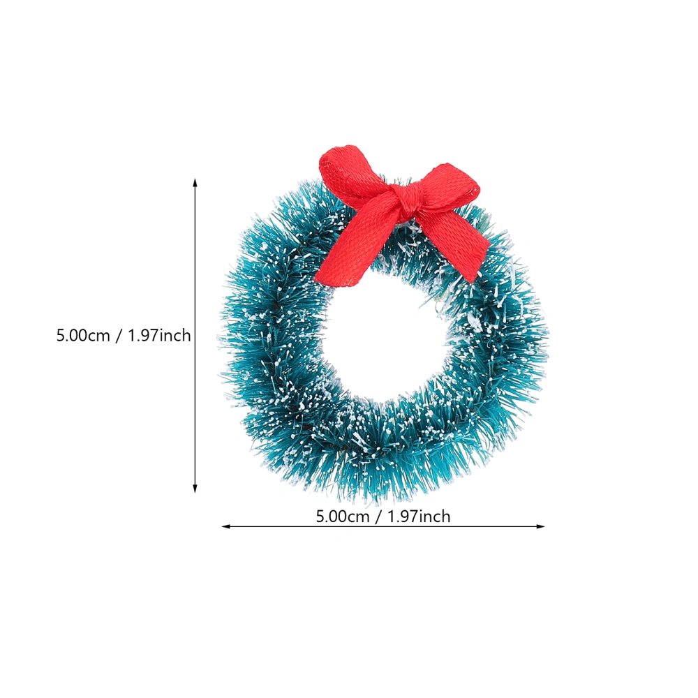 20Pcs Mini Christmas Wreaths Frosted Sisal Wreaths Artificial Hanging Garlands