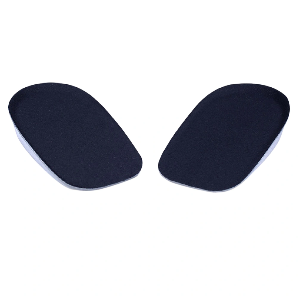 One Pair Breathable Height Increase Insole Heel Inserts Invisible Shoe Lifts Heel Half Insoles Shoe Elevator Inserts for Men Women 1.5cm(Black)