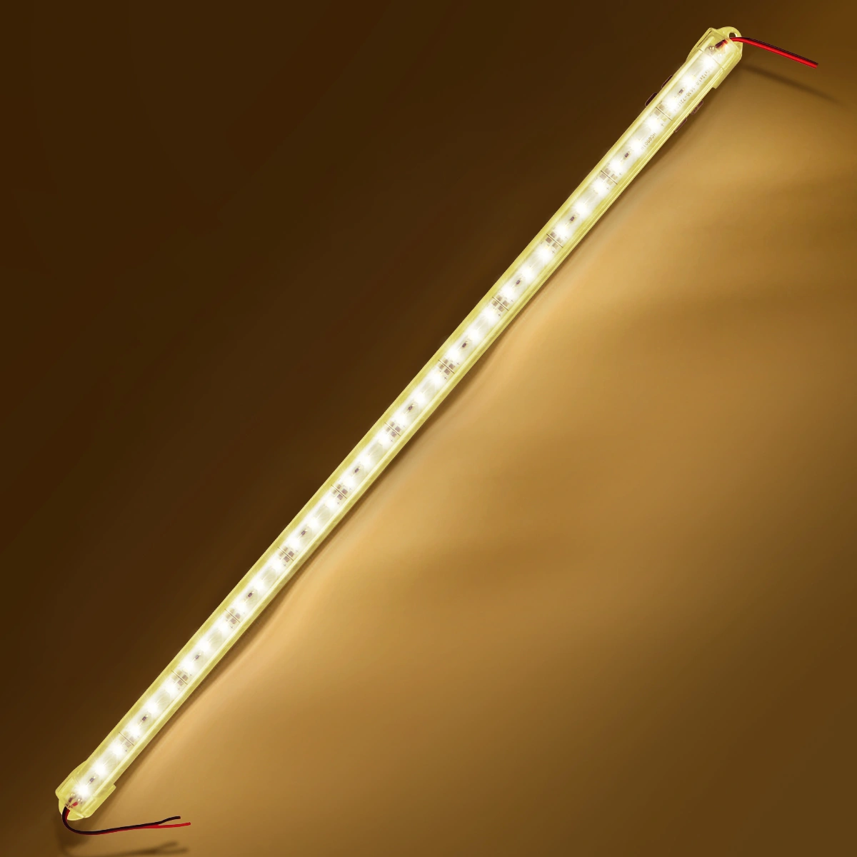 PIXNOR 2pcs DC 12V 50CM Aluminium Rigid LED Strip Bar Light (Warm White)