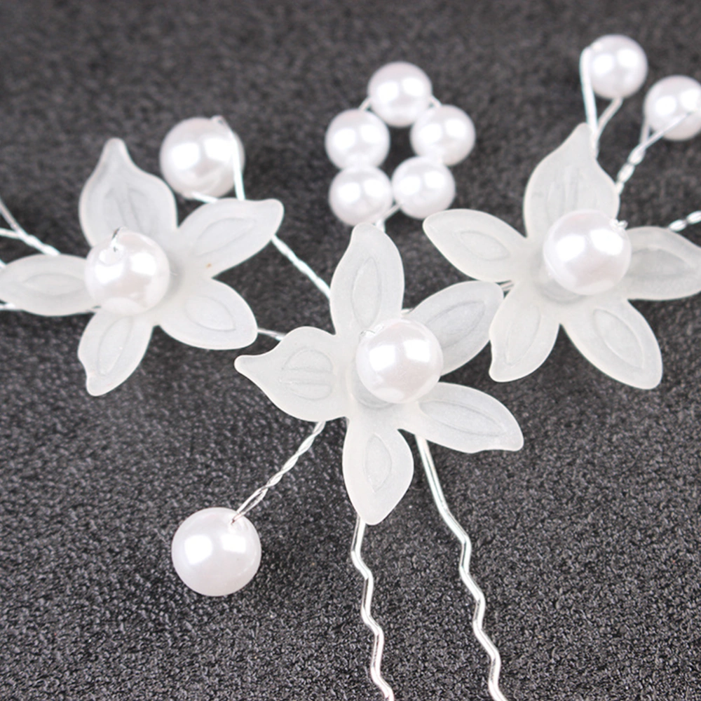 12pcs Elegant Hair Sticks Pearl Hair Accessories Fashion Hair Clip for Bride Women Girls (White)