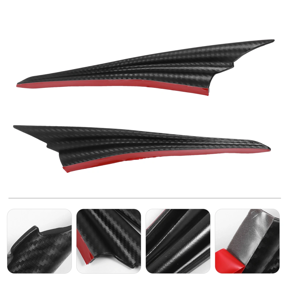 2pcs Universal Car Modification Accessory Bumper Lip Splitter Fins Decal