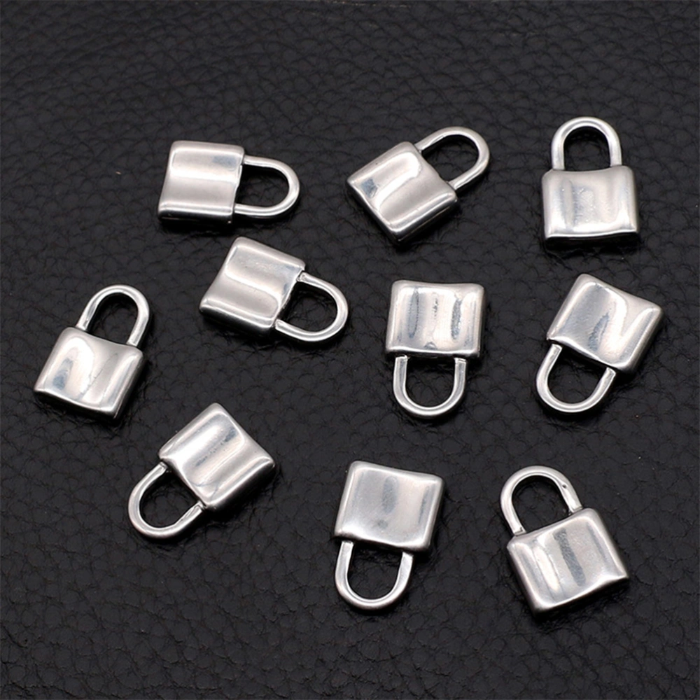 20pcs Jewelry Accessories Stainless Steel Lock Shape Silver Pendant Charms DIY Jewelry Making Accessories for Necklace Bracelet Keychain