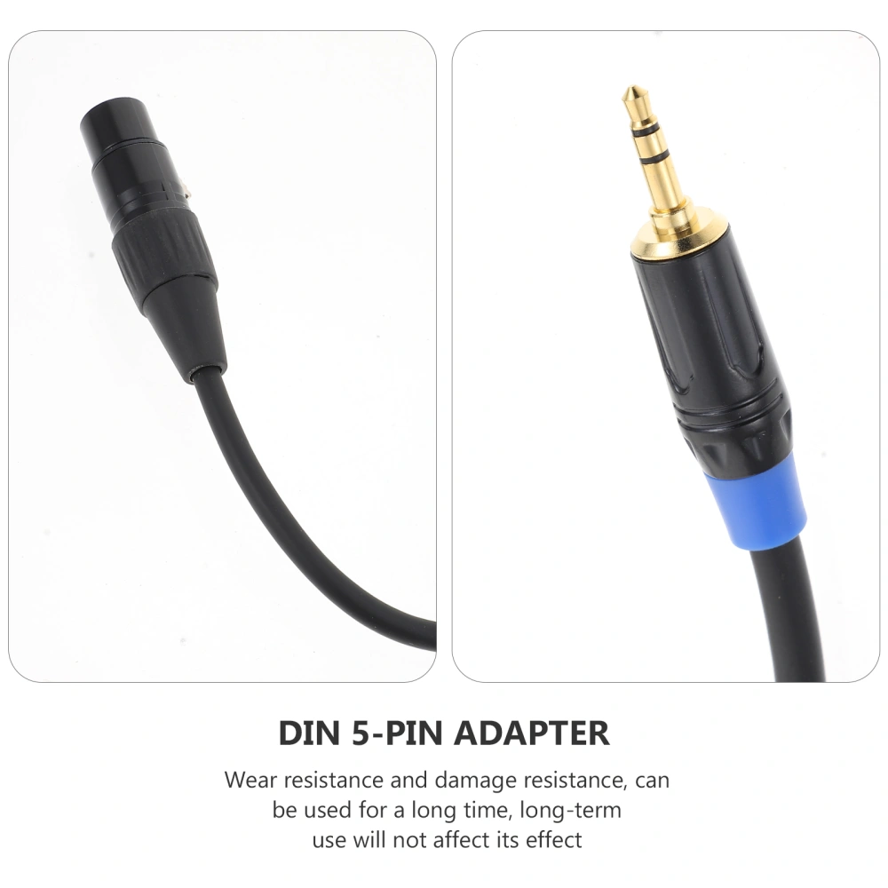 Chic 3.5mm Male to DIN 5-pin Female Adapter Audio Converter Cable (Black)