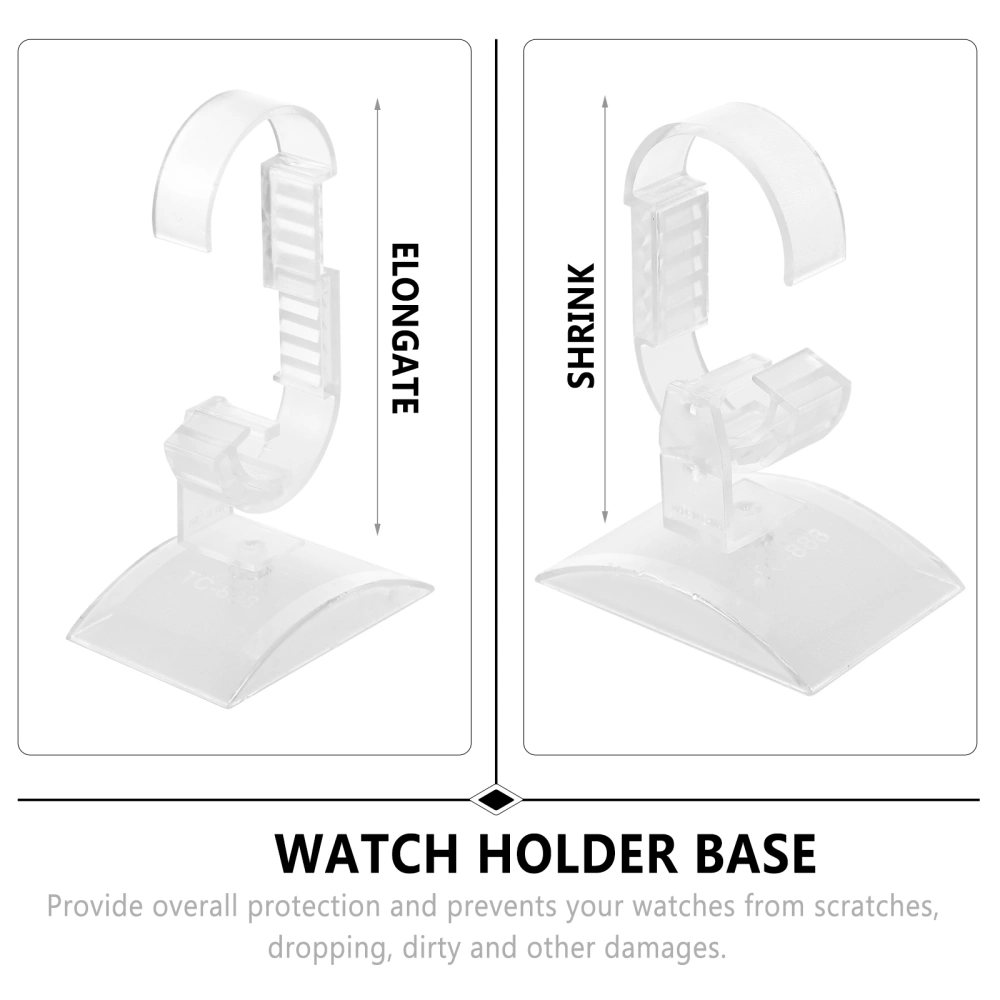 2 Pcs Watch Display Stand Adjustable Watch Holder Jewelry Stand Acrylic Base