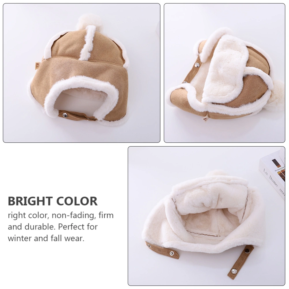 1pc Winter Plush Warm Lei Feng Hat Winter Ear Flap Hat for Toddler Boy Girl