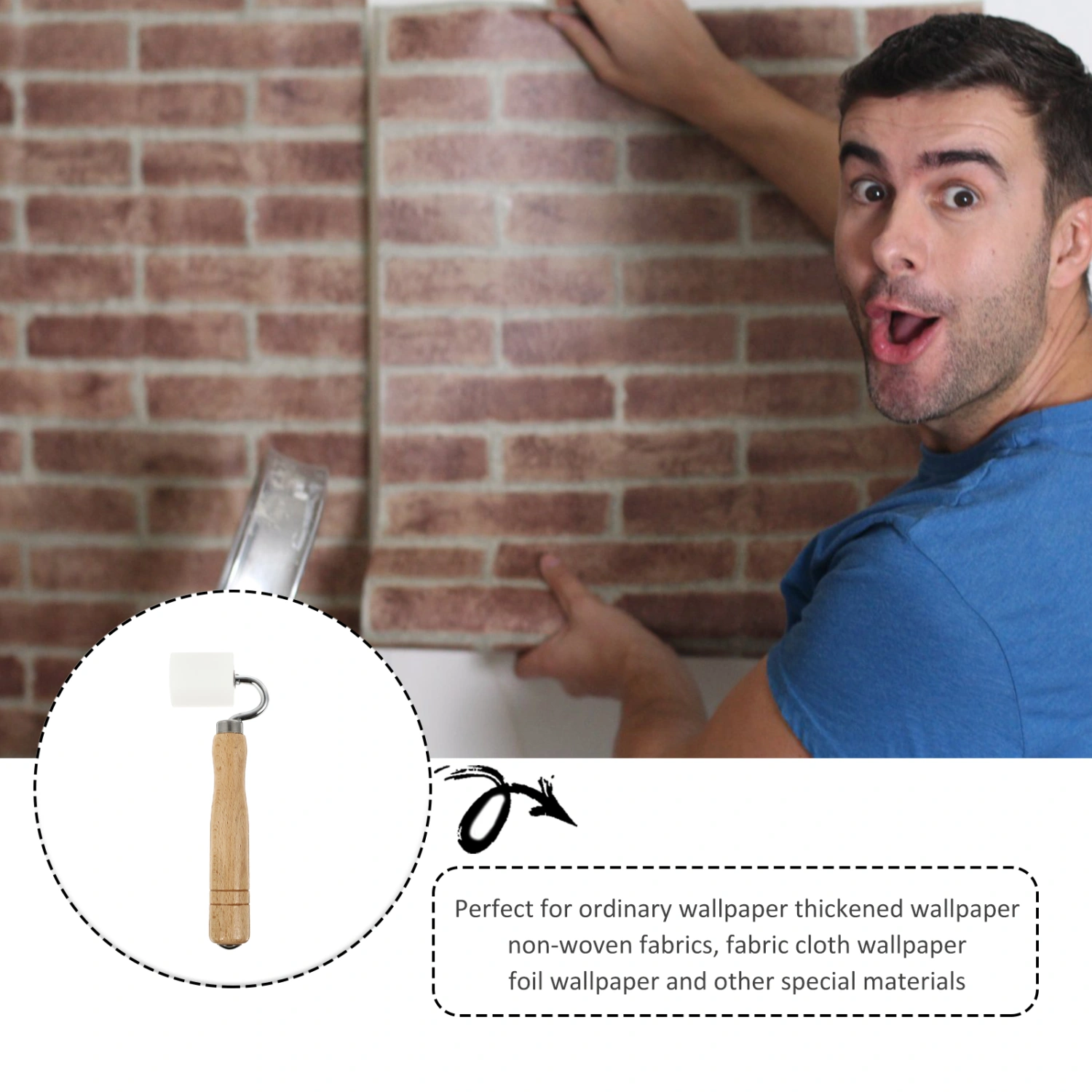 Wallpaper Flat Seam Roller Professional Wallpaper Roller Flat Pressure Roller