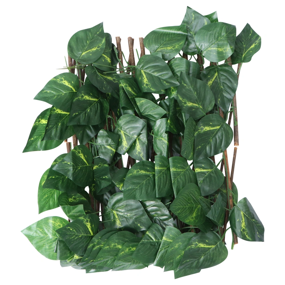 1pc Artificial Leaves Fence Decor Artificial Green Leaves Hedge Fence Adornment