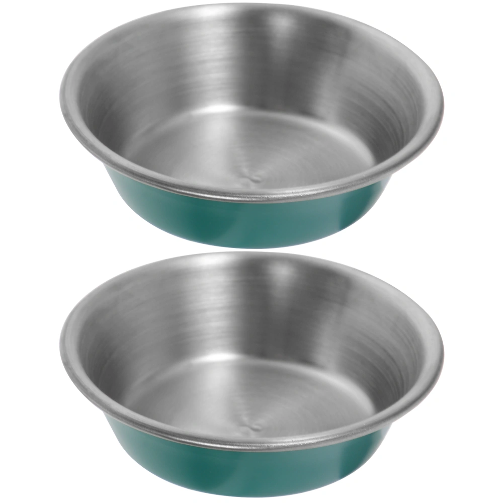 2Pcs Household Dipping Bowls Stainless Steel Sauce Bowls Condiment Holders Kitchen Seasoning Dishes