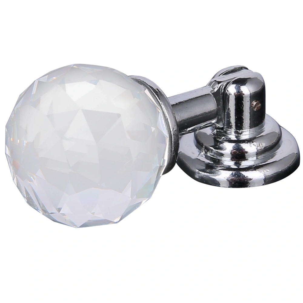 2pcs 30mm Crystal Clear Glass Pull Handle Cabinet Dresser Knobs for Cupboard Drawer