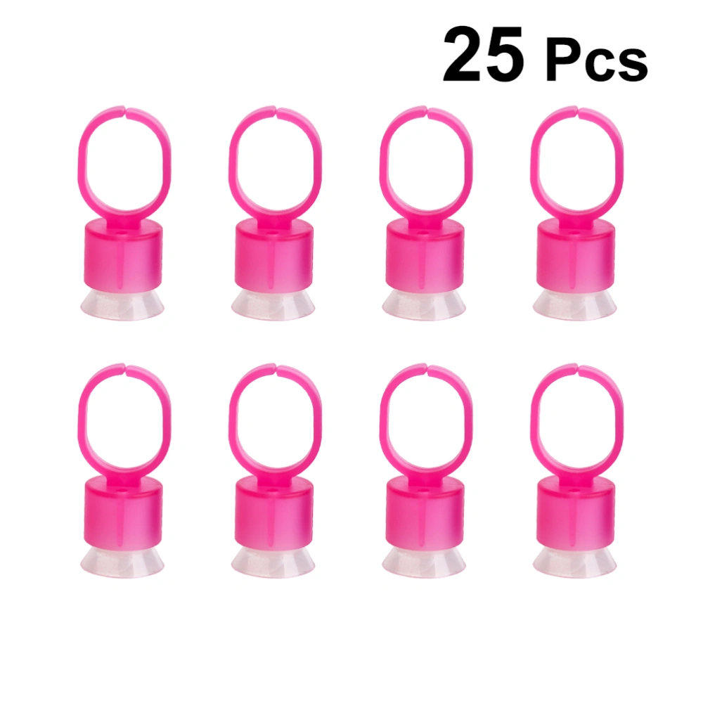 25Pcs Semi-permanent Ink Ring Cups Microblading Pigment Holder Eyebrow Tattooing Accessories for Professional