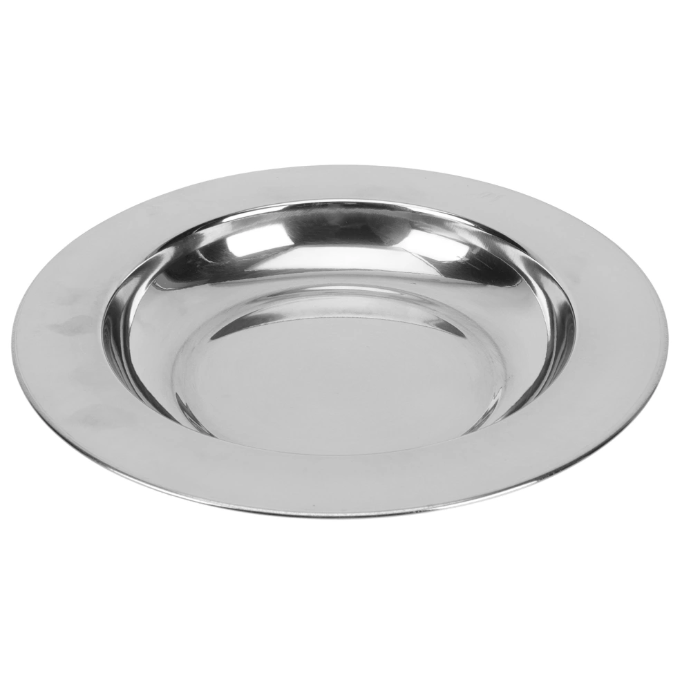 1pc Practical Stainless Steel Plate Lobster Dish Food Plate Round Steak Plate