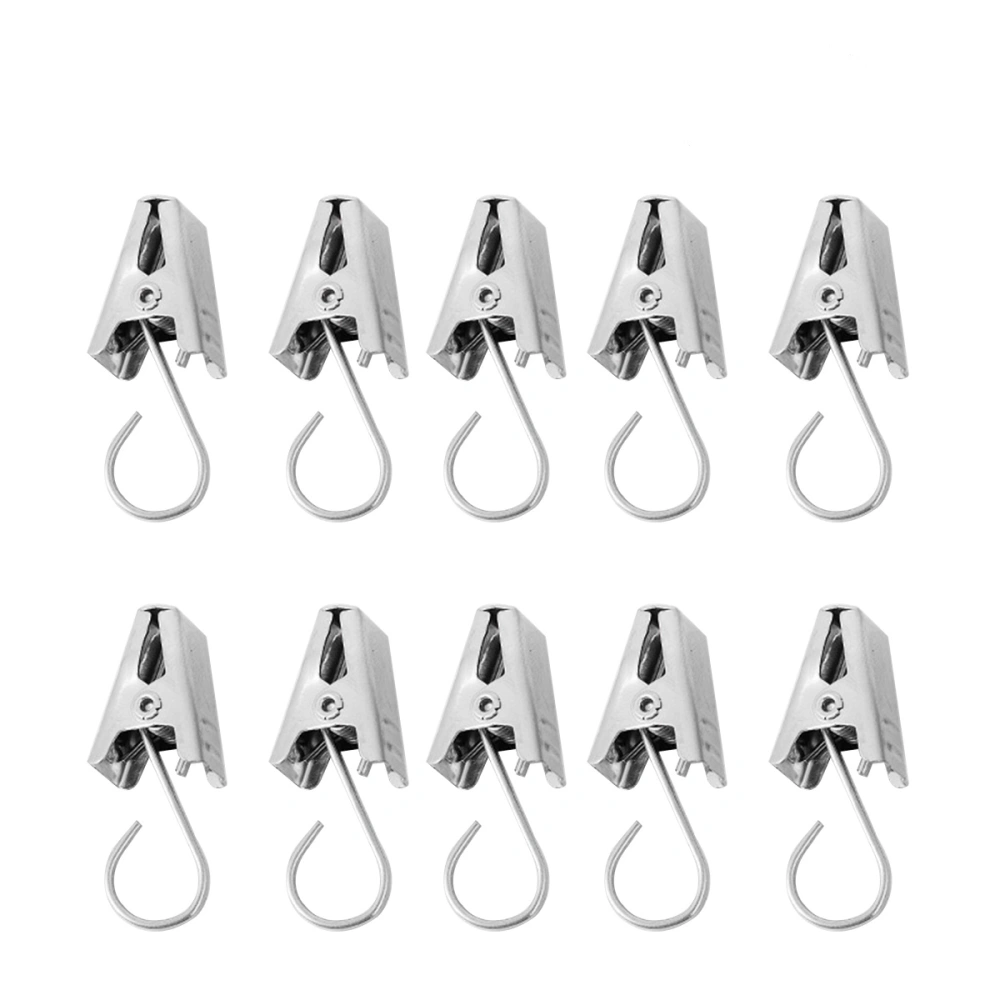 30 Pcs Stainless Steel Shower Curtain Clips Drapery Ring Satin Curtain Clips with Hook