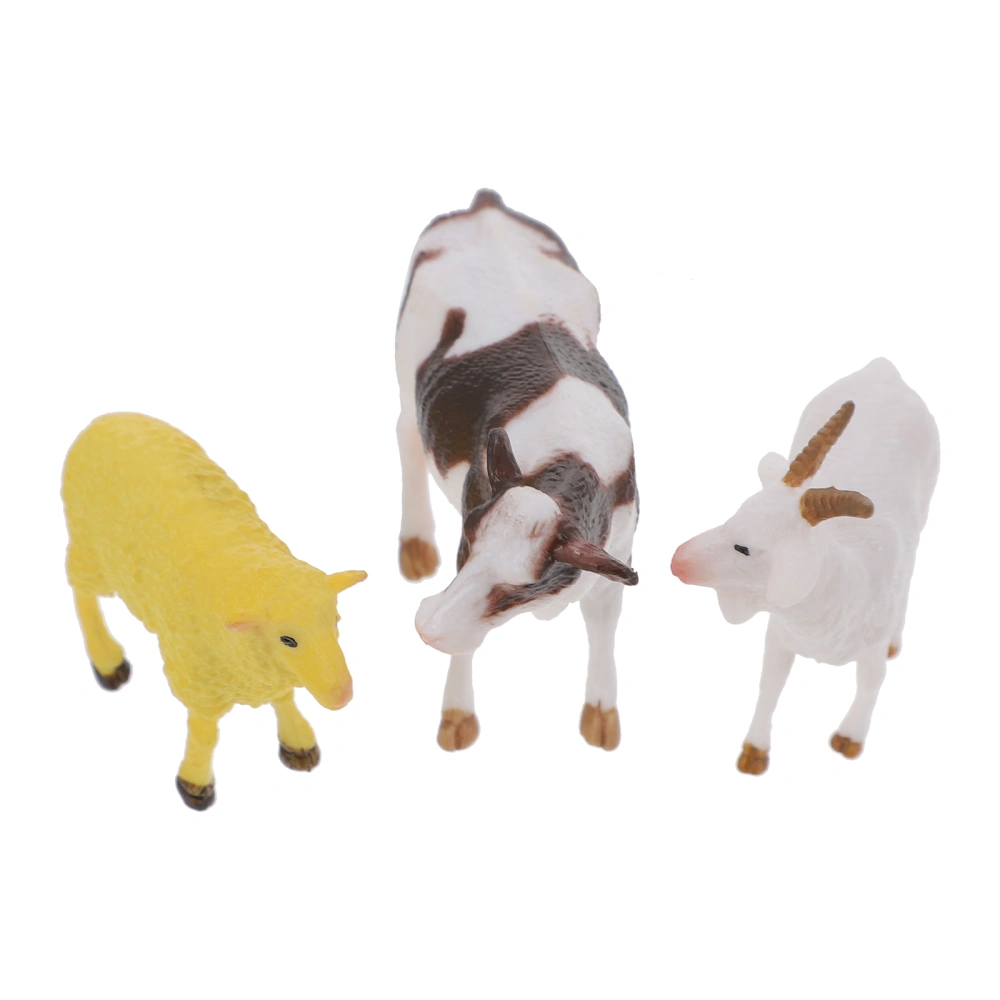 3pcs Simulated Mammalian Model Imitated Animal Adornment Micro Landscape Decor