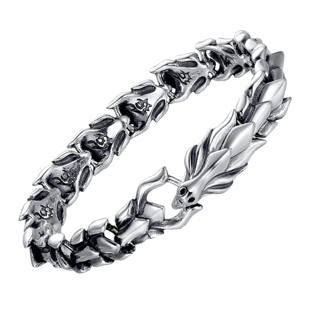 Vintage Dragon Head Bracelet Retro Wrist Band Birthday Gift for Men Male