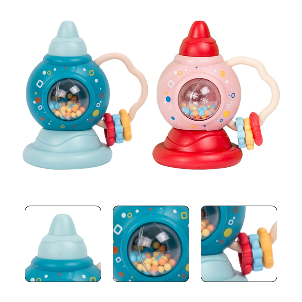 2Pcs Baby Rattle Toy Cartoon Design Baby Grasping Toy Portable Hand Shaking Toy