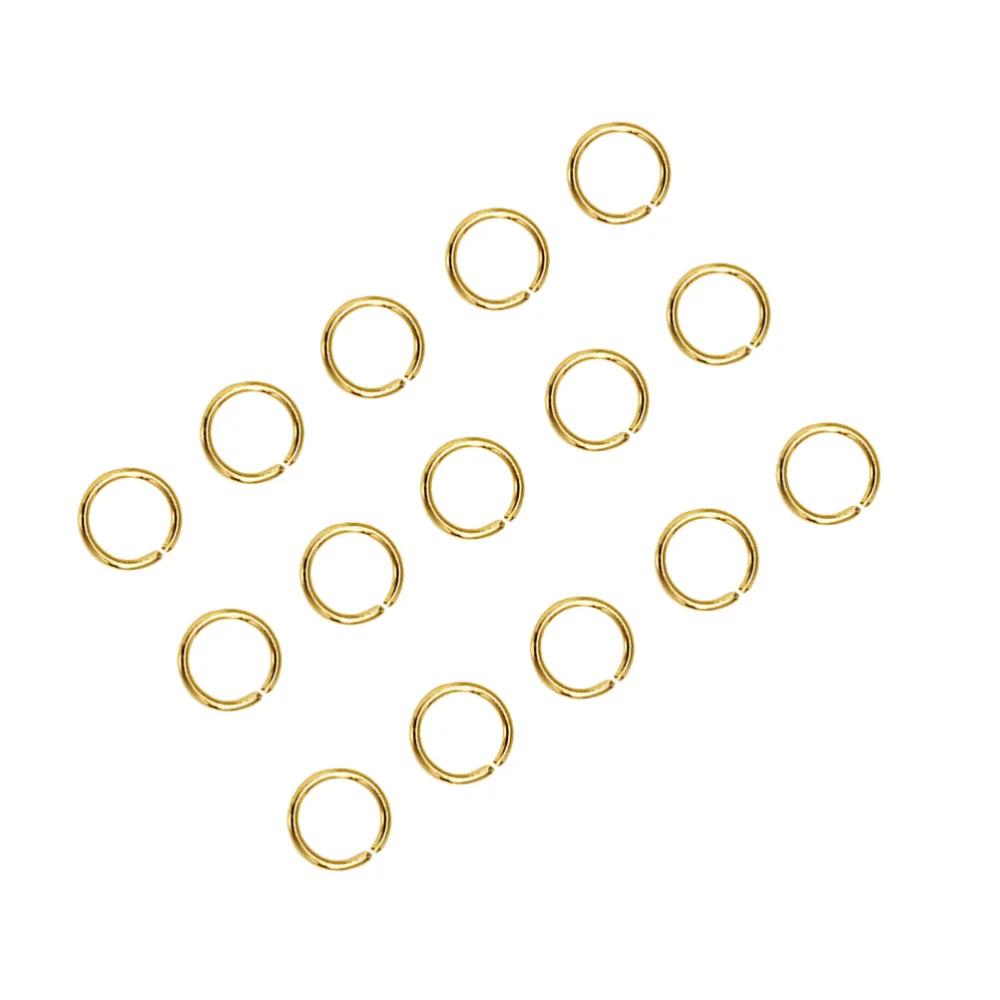 200pcs 9x6mm Golden Spring Rings Bag Buckle Split Circle Stainless Steel Key Chain Rings