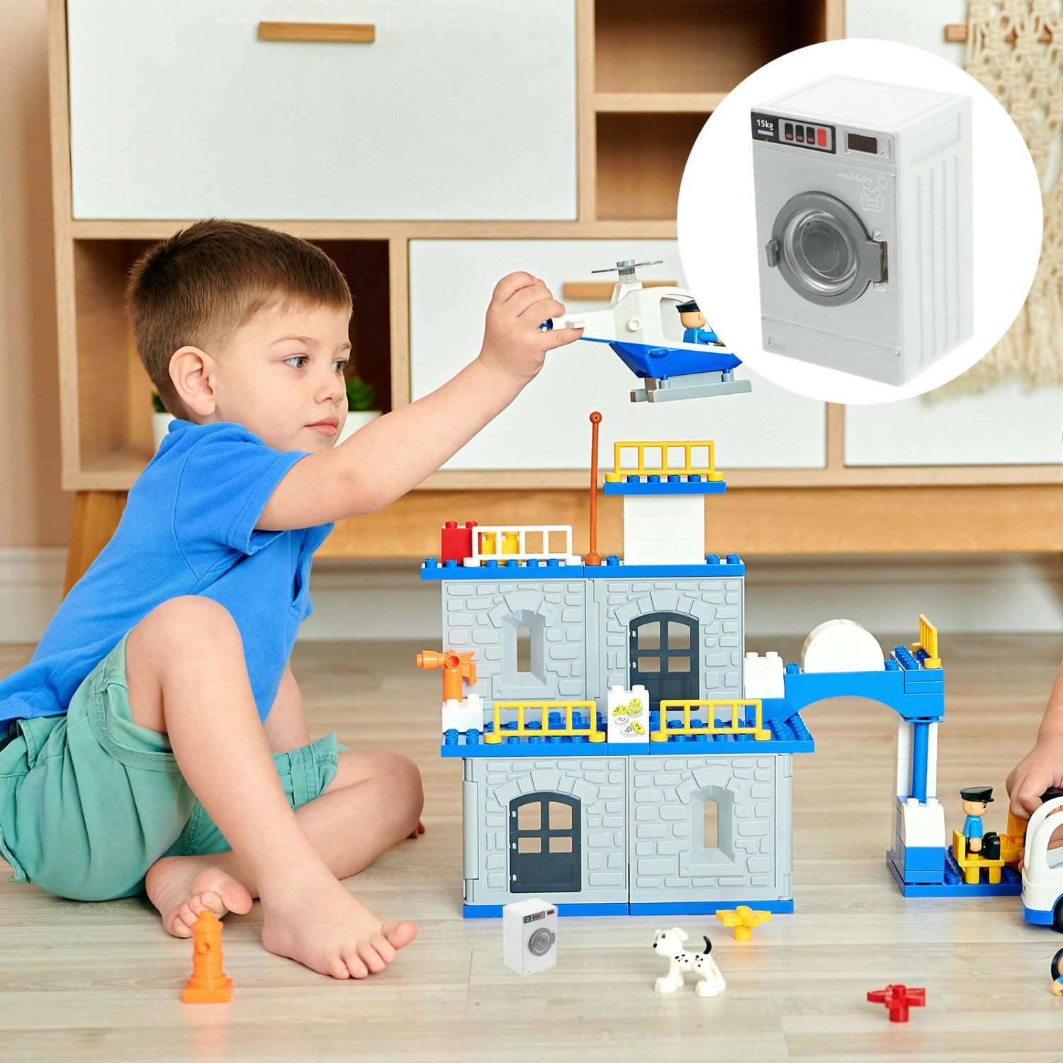  Doll House Washing Machine Plastic Miniature Washer Dryer Model for Mini Laundry Room Doll House Accessories