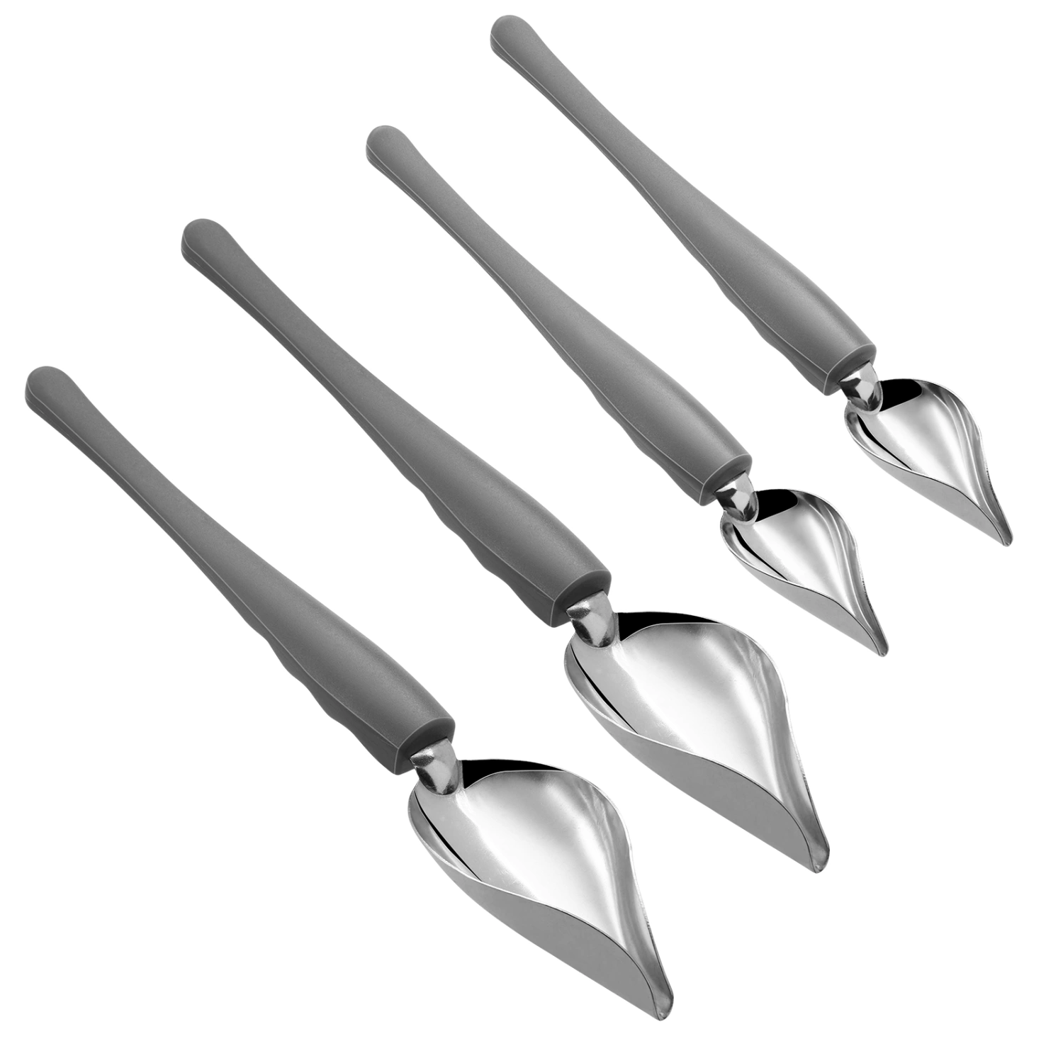 4pcs Dessert Decorating Spoons Chocolate Dipping Tools Multipurpose Stainless Steel Spoons Chef Art Spoons