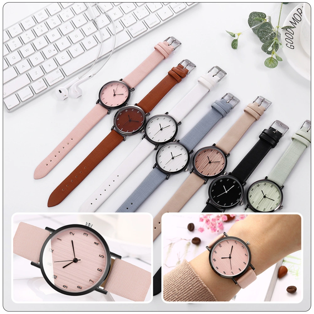 Women Wrist Watch Stylish Watch Leather Strap Wrist Watch Simple Style Wrist Watch Decor