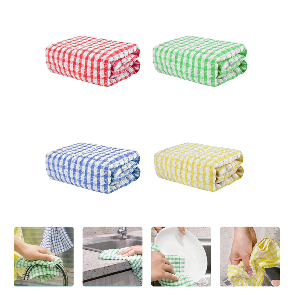 4pcs Dish Towels Cleaning Cloth Window Glass Car Floor Rags Bowl Dish Wiper