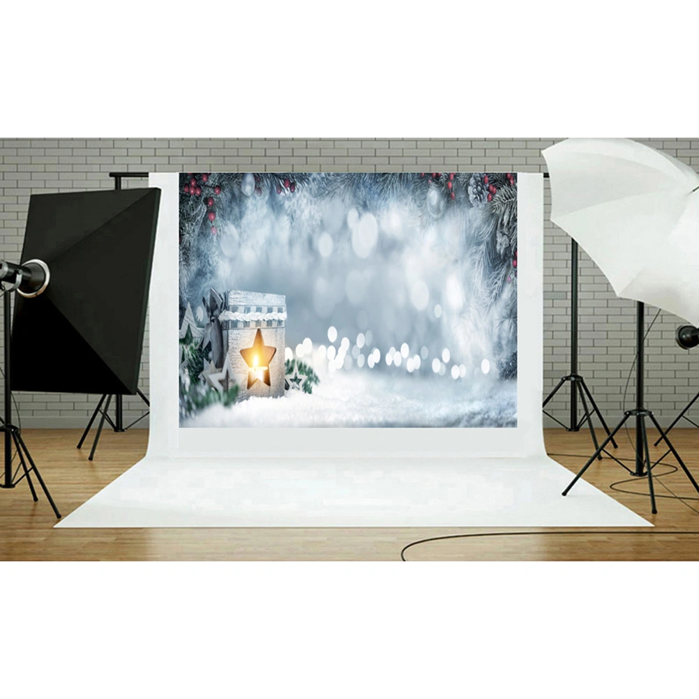 5x3ft Winter Light Photo Background Christmas Party Backdrop Holiday Decoration Photography Studio Prop
