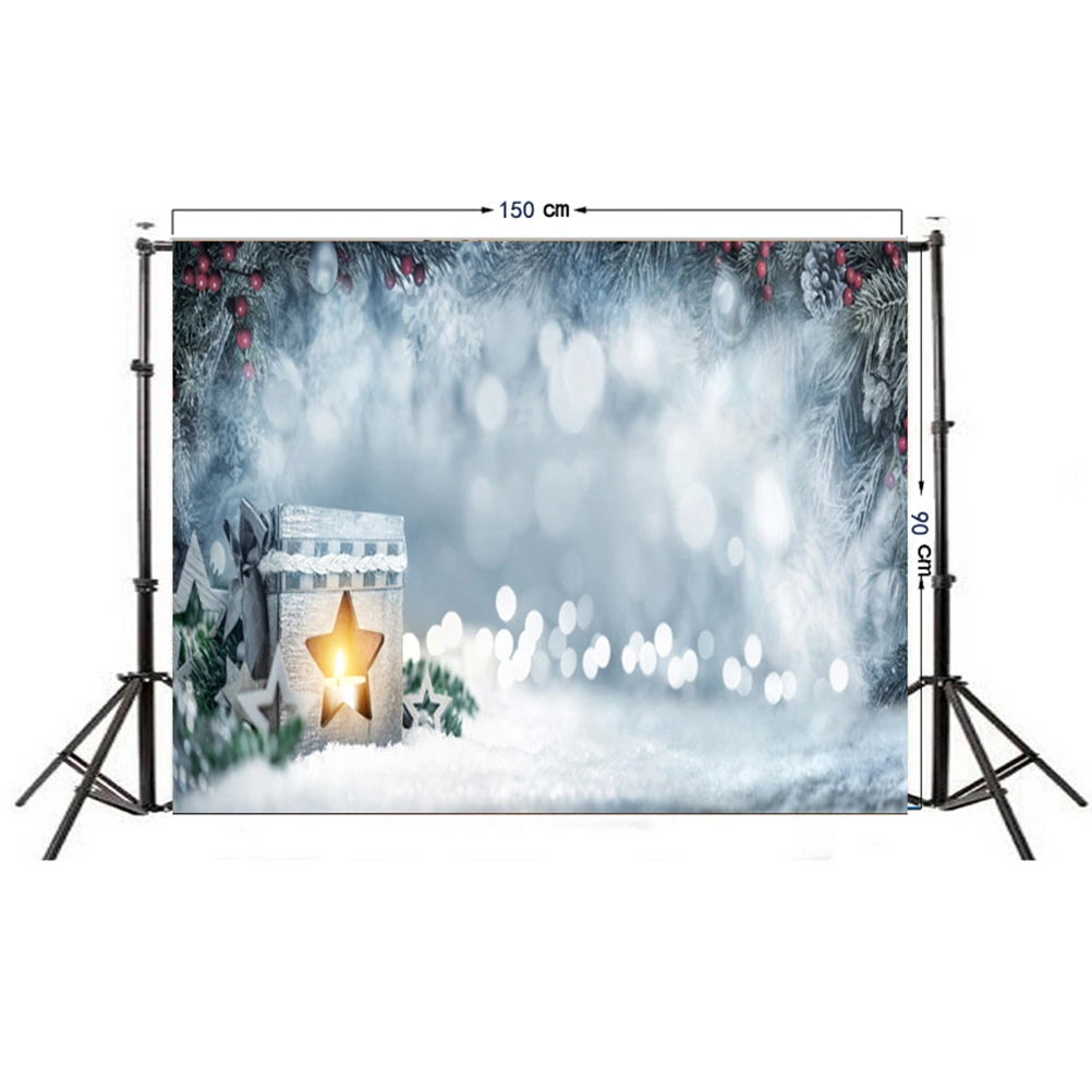 5x3ft Winter Light Photo Background Christmas Party Backdrop Holiday Decoration Photography Studio Prop