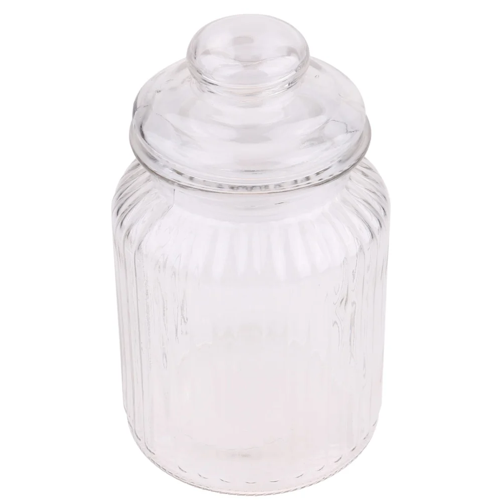 Food Sealed Storage Container Glass Empty Storage Jar Grain Canister Storage Container for Tea Coffee Bean Dried Fruit (950ml)