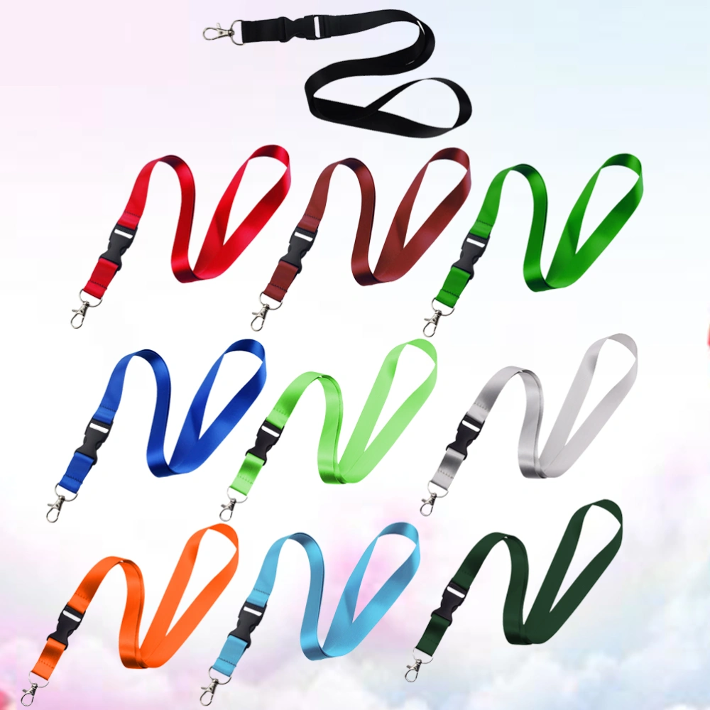 10 Pcs Detachable  Hanging Rope Practical Neck Strap Nylon Lanyard for Work Chest Study Brand ID Phone (Mixed Color)