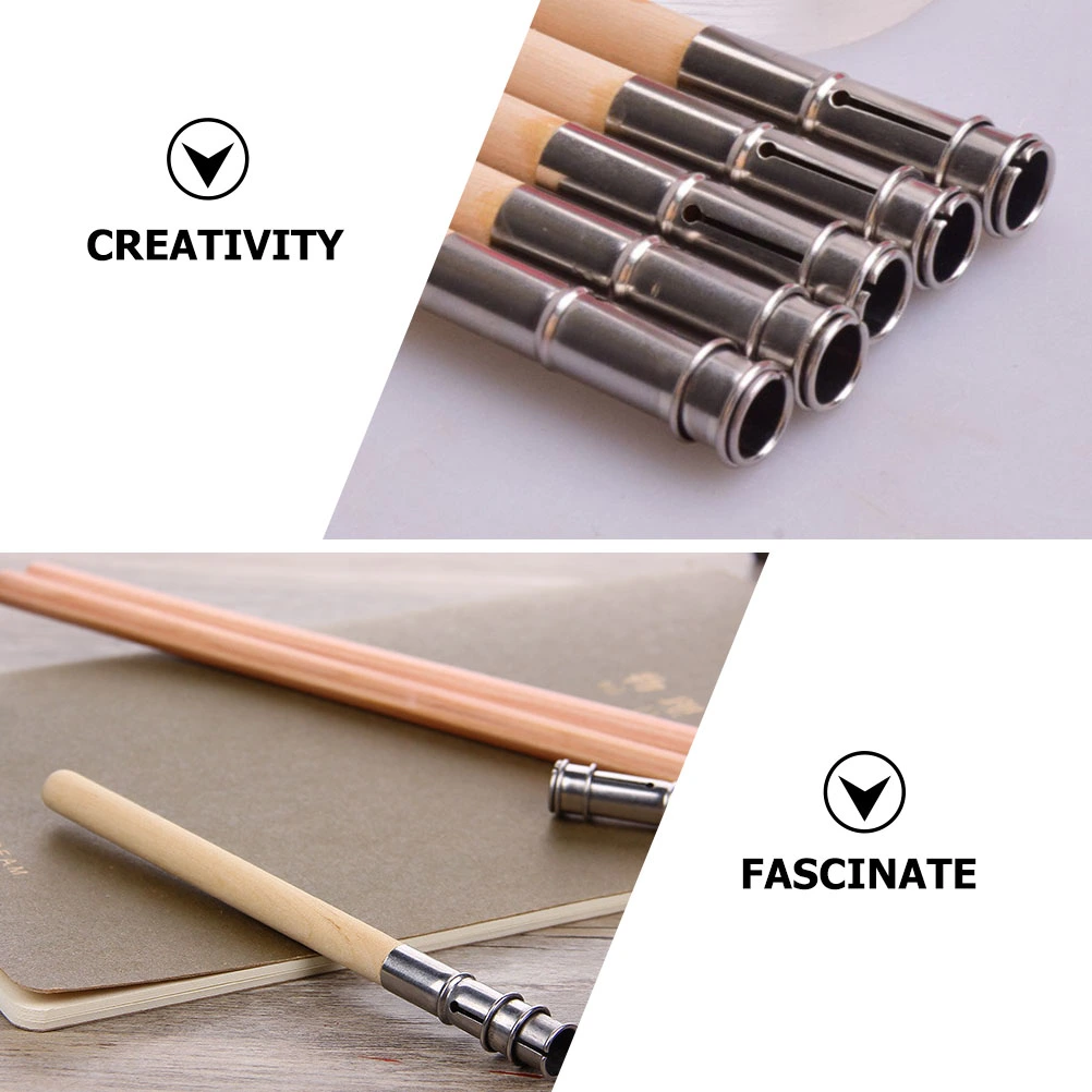 5 Pcs Practical Pencil Extender Pencil Holder Extension Rod Sketch Pencil Extender
