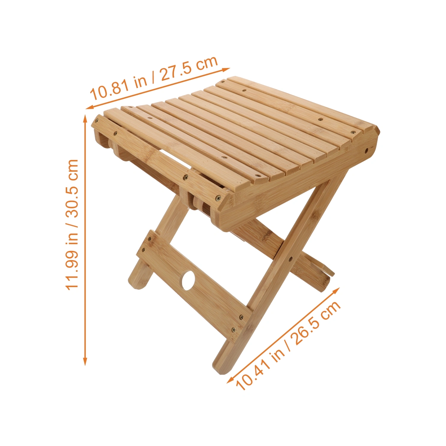 Collapsible Bamboo Stool Outdoor Fishing Stool Practical Camping Stool