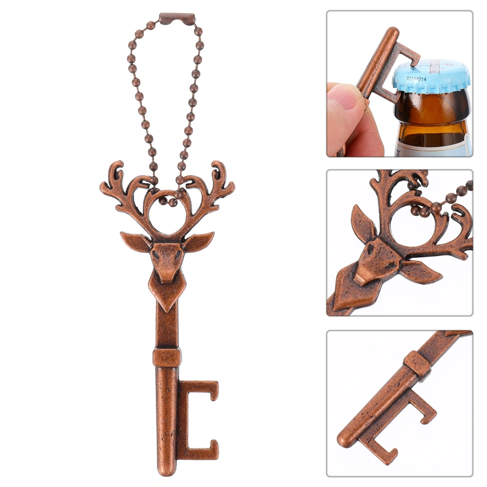 4pcs Christmas Deer Shape Design Bottle Opener Beer Opening Tool Vintage Opener