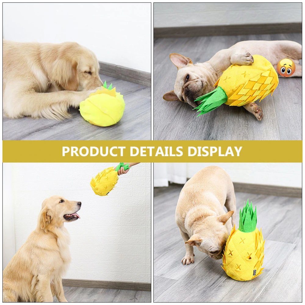 Pineapple Dog Toy Dog Sniffing Toy Pineapple Shaped Puppy Toy Pet Educational Toy