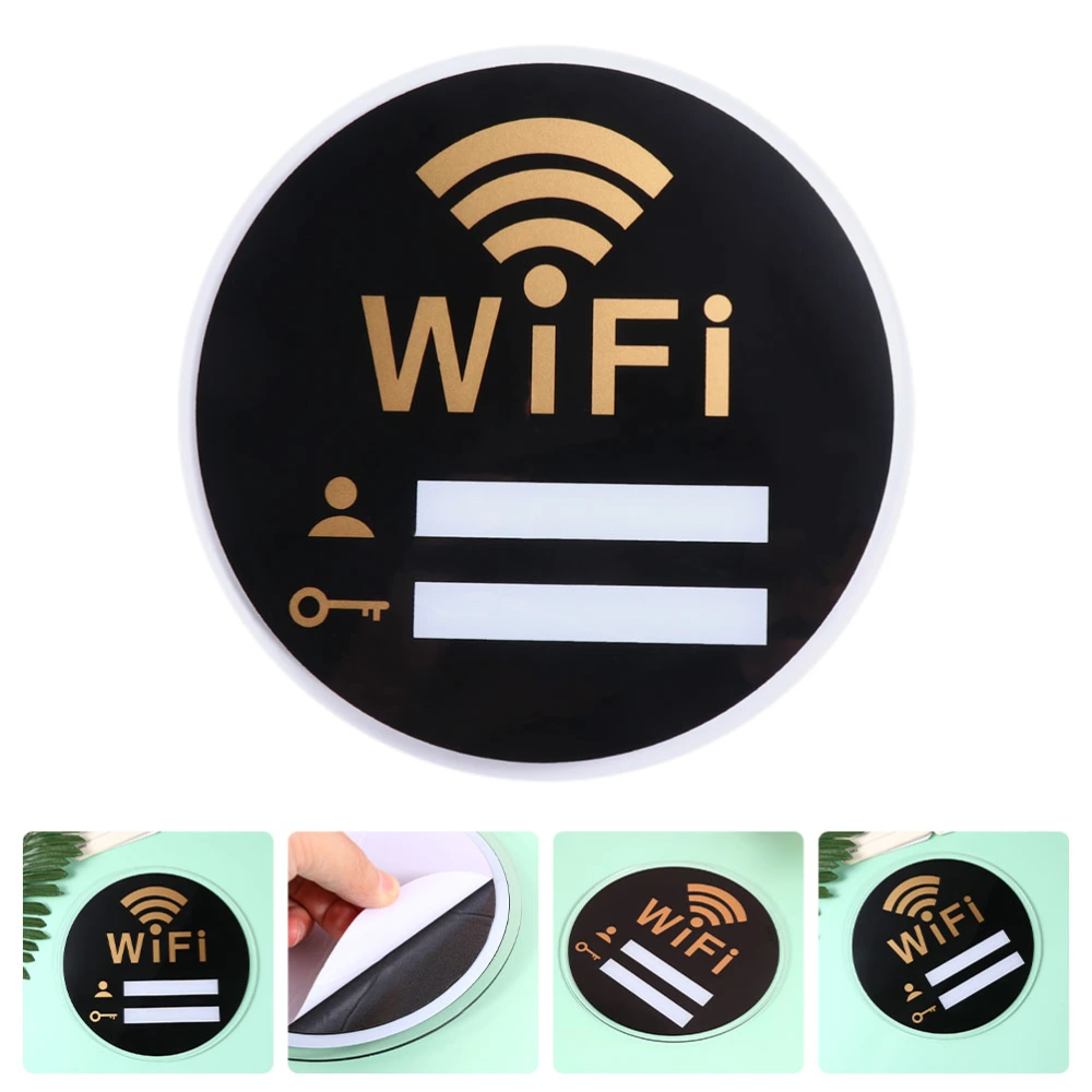 Acrylic WiFi Password Sign Self-Adhesive Network Coverage Sign Wall Sticker