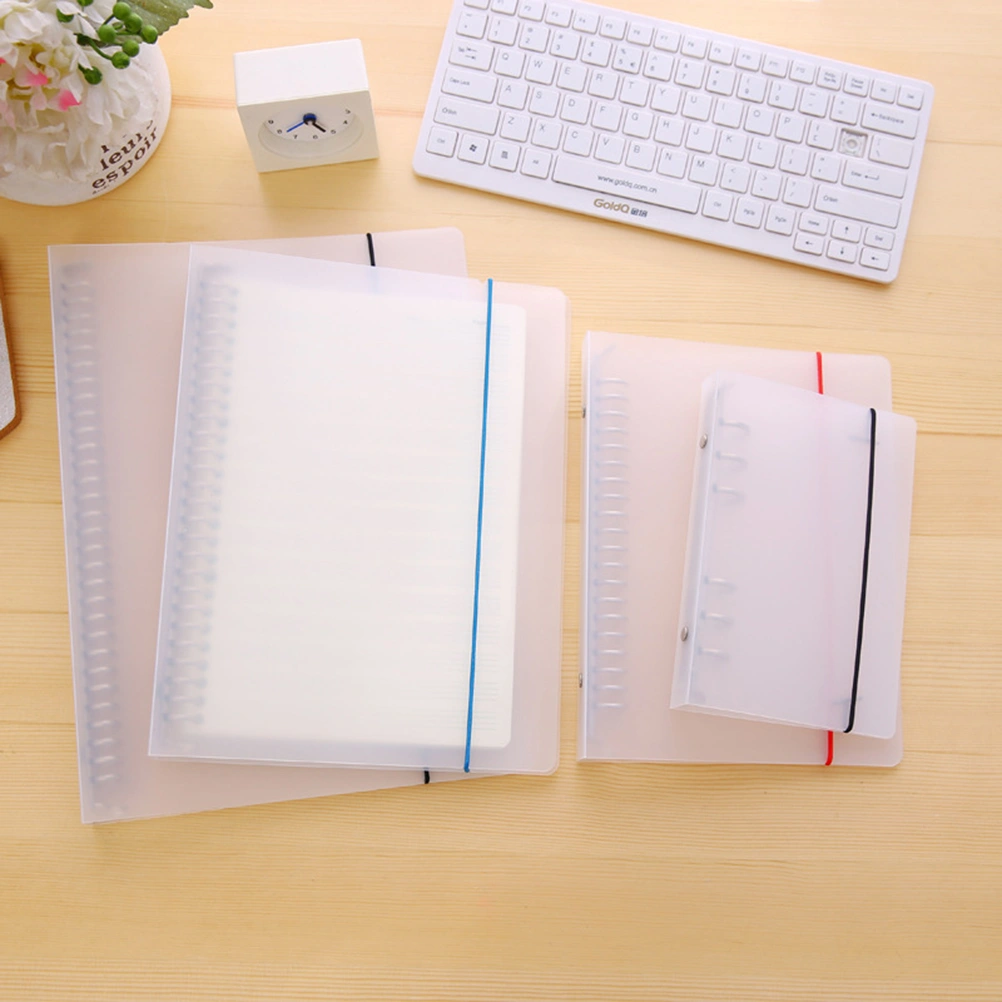 Plastic B5 Cover Round Ring Binder File Folder for Loose Leaf Sheet Protectors Notebook Refill DIY Scrapbooking Binder Cover Protector