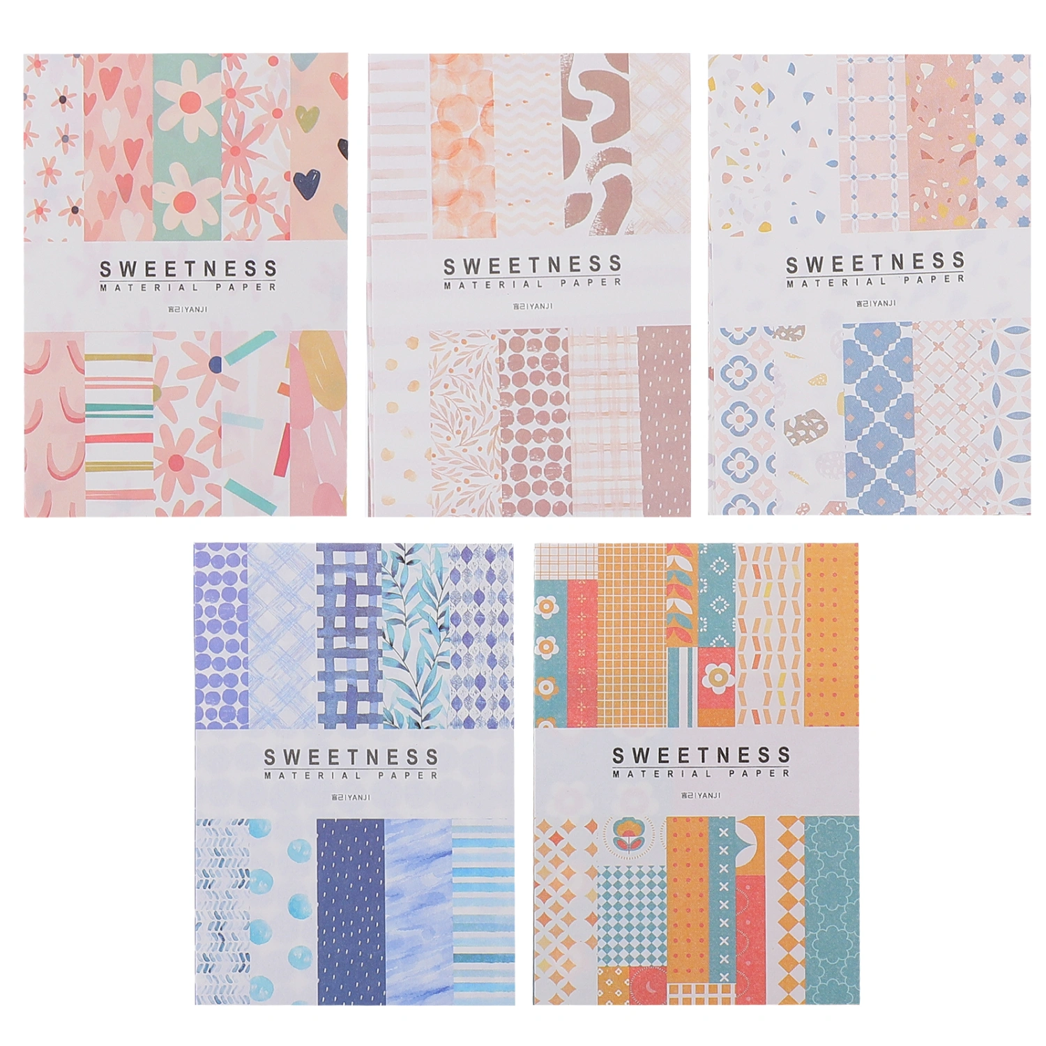 5PCS Scrapbook Paper Pack Delicate Scrapbook Paper Premium Scrapbook Paper