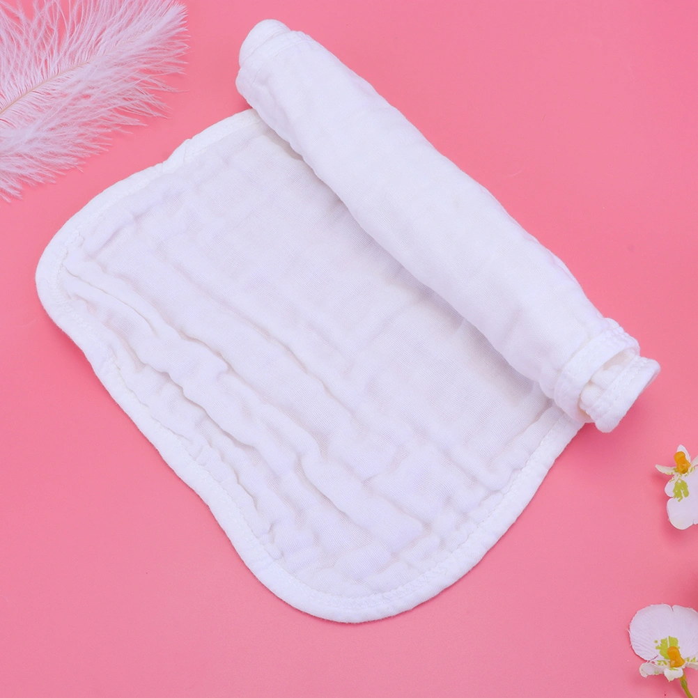 2pcs Baby Shoulder Pad Milk Spitting Cushion Infant Hiccup Gauze Towel (White)