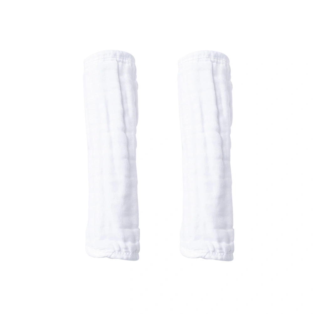 2pcs Baby Shoulder Pad Milk Spitting Cushion Infant Hiccup Gauze Towel (White)