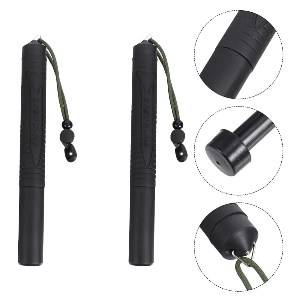 2pcs Survival Gear Emergency Stick Extendable Handheld Telescopic Flag Pole