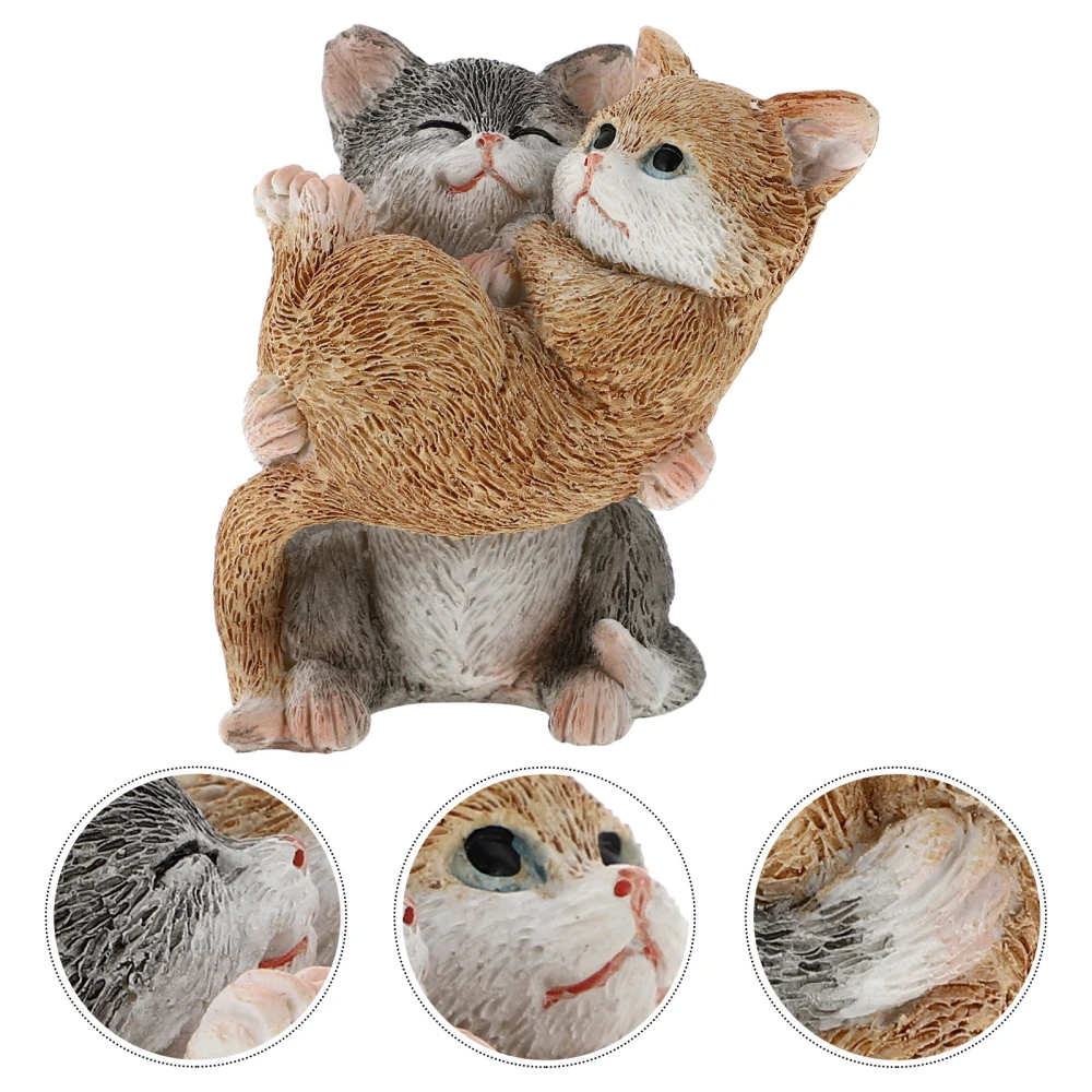 1Pc Simulated Cat Adornment Creative Office Home Desktop Resin Craft Decor