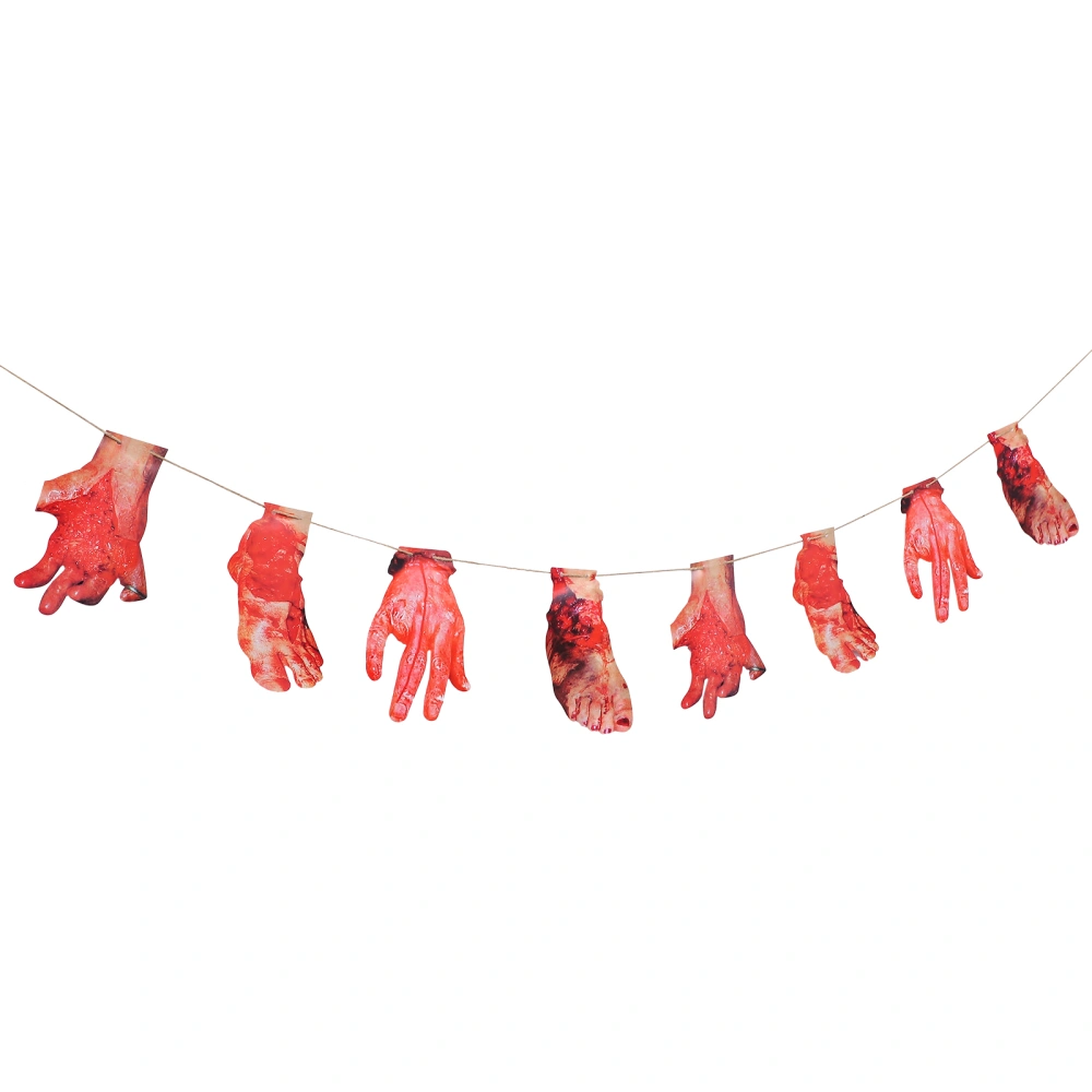 1 Set Halloween Scary Bloody Hands and Feet Pendant Holiday Decoration