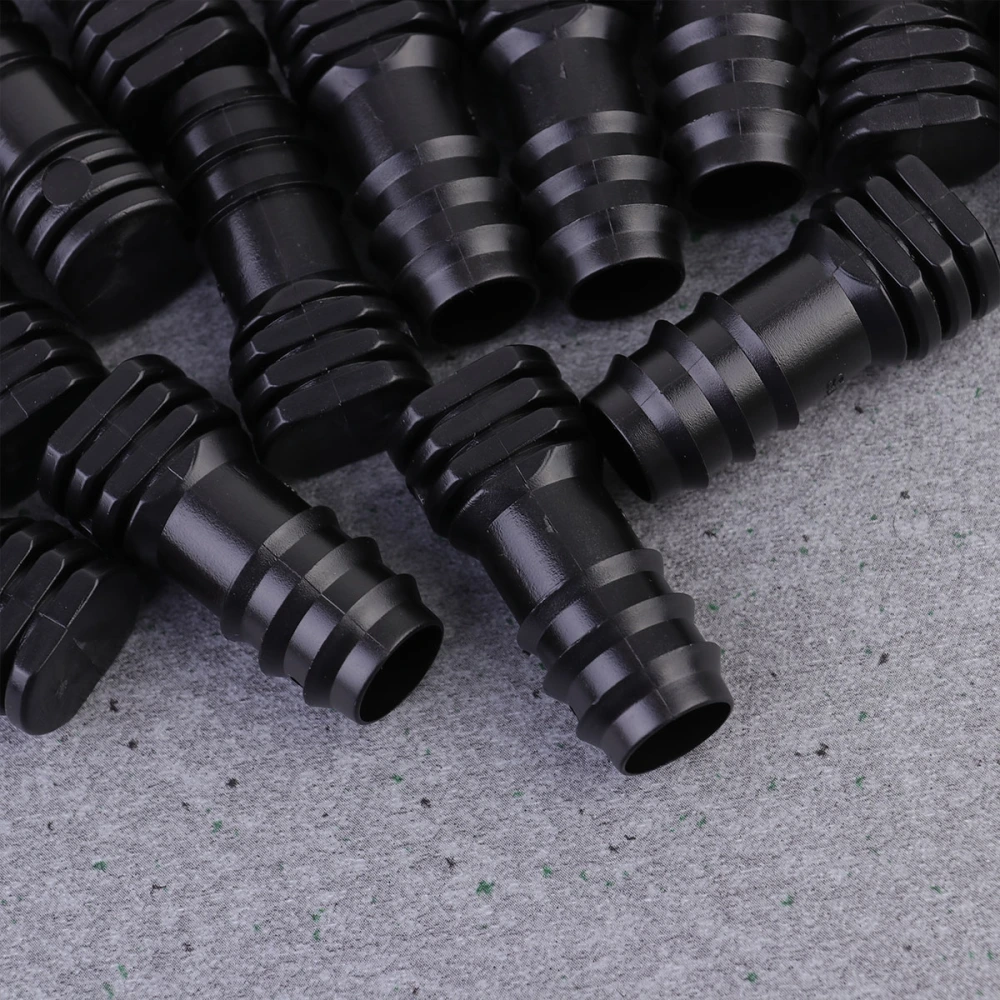 20PCS PE Pipe Tail Plug Greenhouse Micronozzle Stopper Practical Garden Water Tube Plug for Greenhouse Garden Art Use (Black)