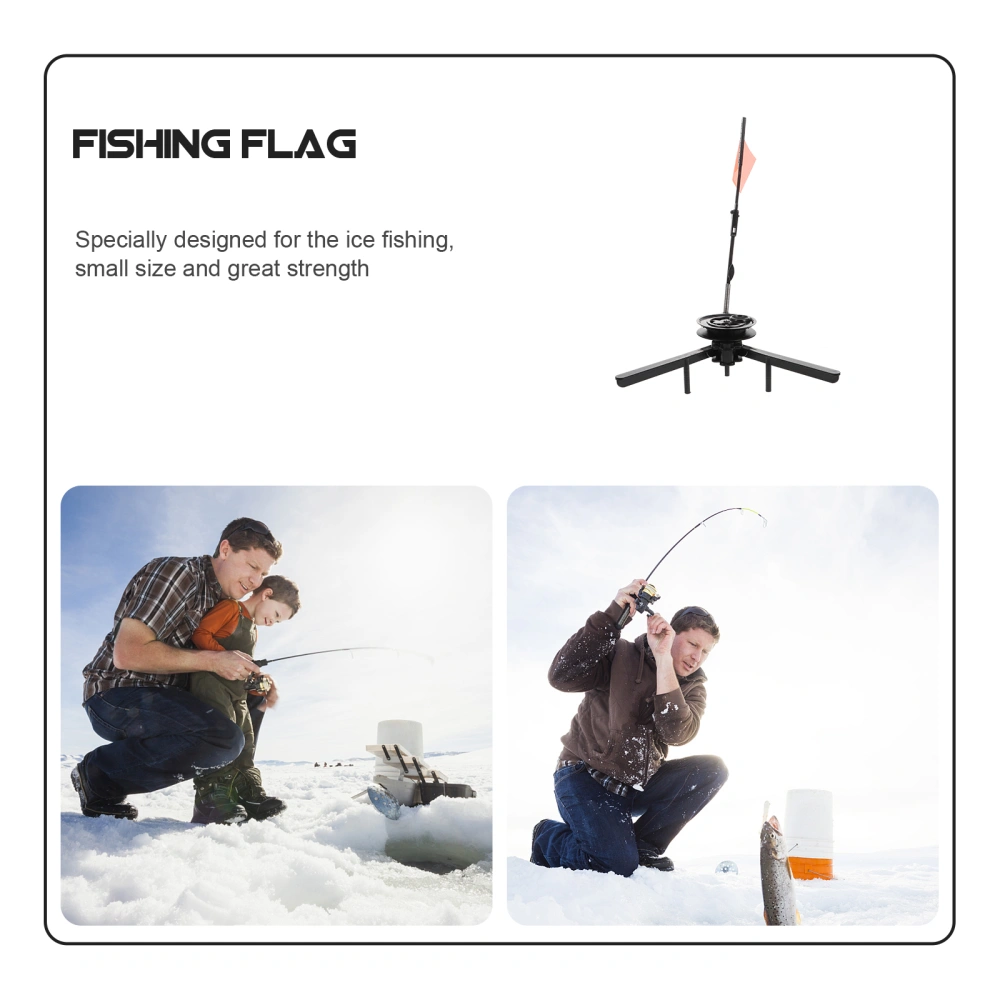 Ice Fishing Tip-up Stand Foldable Ice Fishing Flag Portable Tip-up Flag Fishing Supply